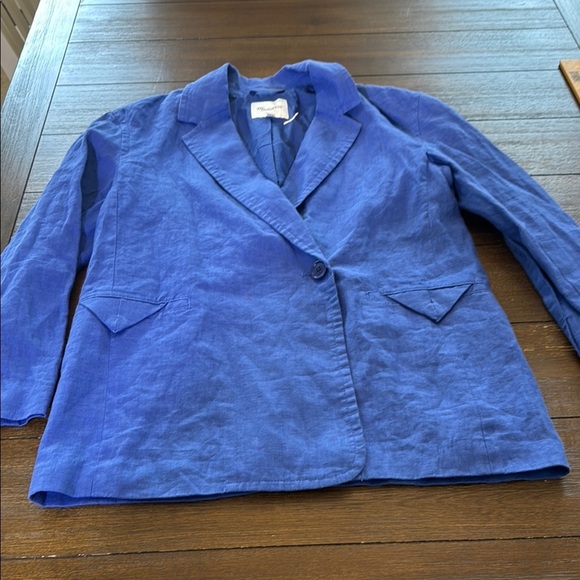 Madewell double-breasted crossover linen blazer Size Small - Picture 3 of 10